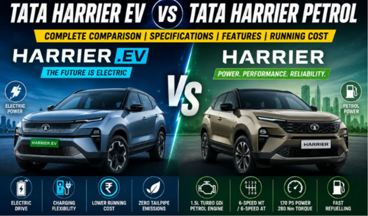 HARRIER EV VS PETROL EV