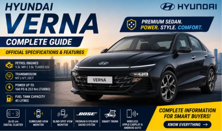 Hyundai Verna: Official Specifications and Complete Information Guide