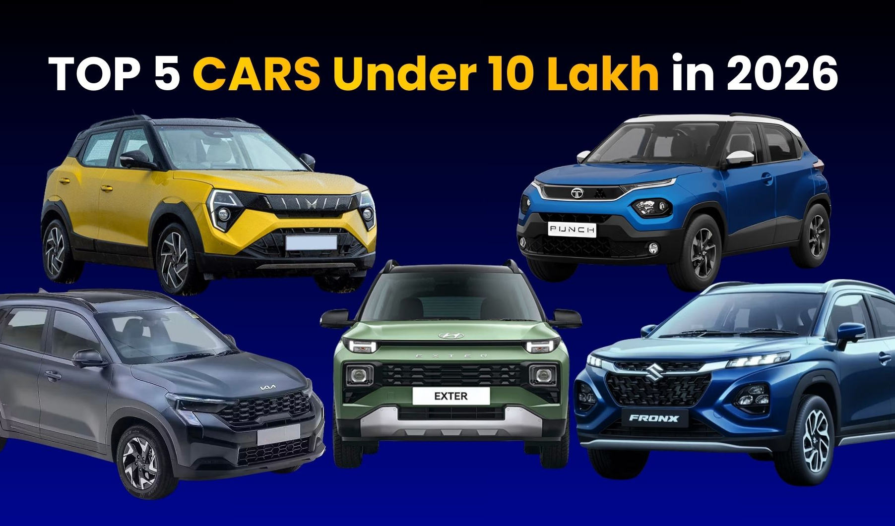 Top 5 Cars Under ₹10 Lakh in India (2026) – Best Budget Cars You Can Buy