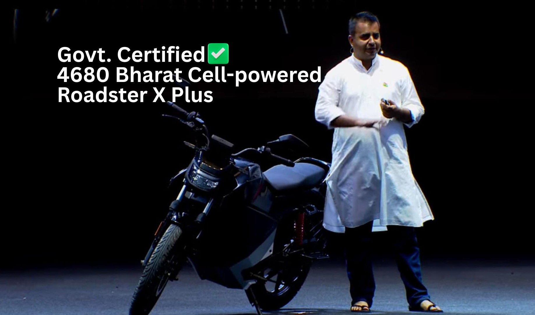 Ola Electric Gets Government Certification on Ola Roadster X Plus with 4680 Bharat Cell