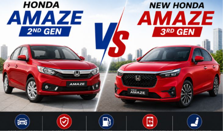 Honda Amaze 2nd Gen VS New Honda Amaze 3rd Gen