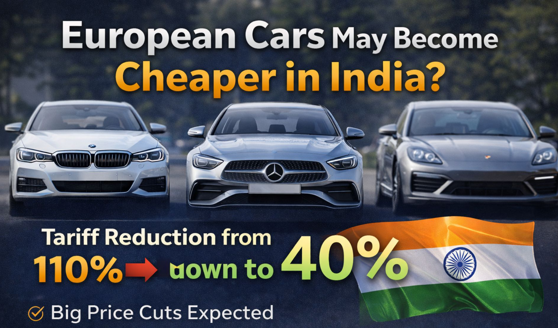 European Cars in India: How a 110% to 40% Tariff Cut Could Lower Prices