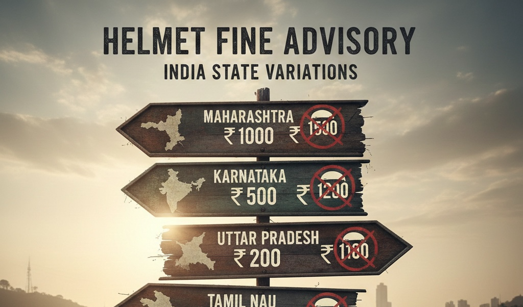 Helmet Fine in Different States of India