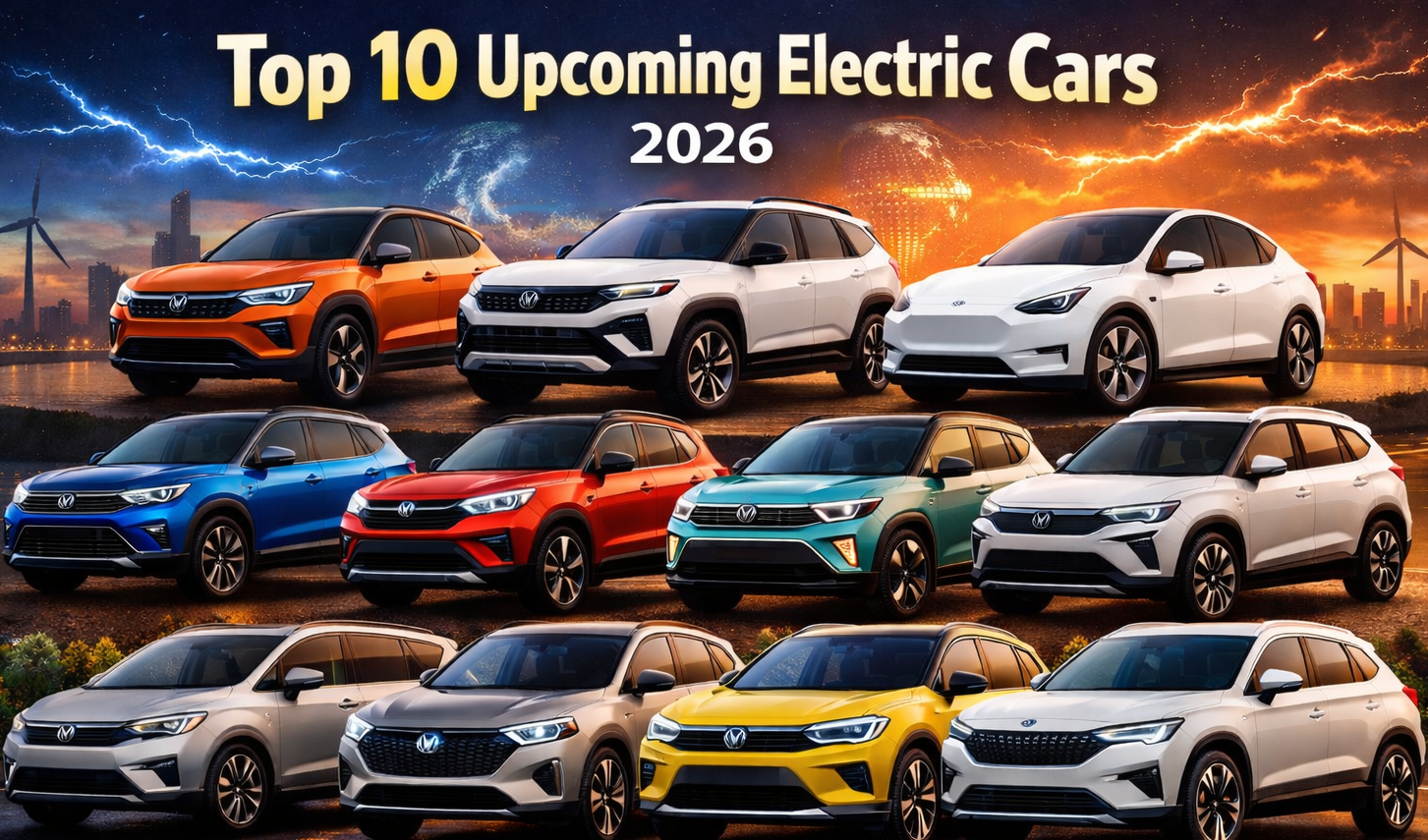 Top 10 Upcoming Electric Cars in 2026 – Names, Details & Expected Prices
