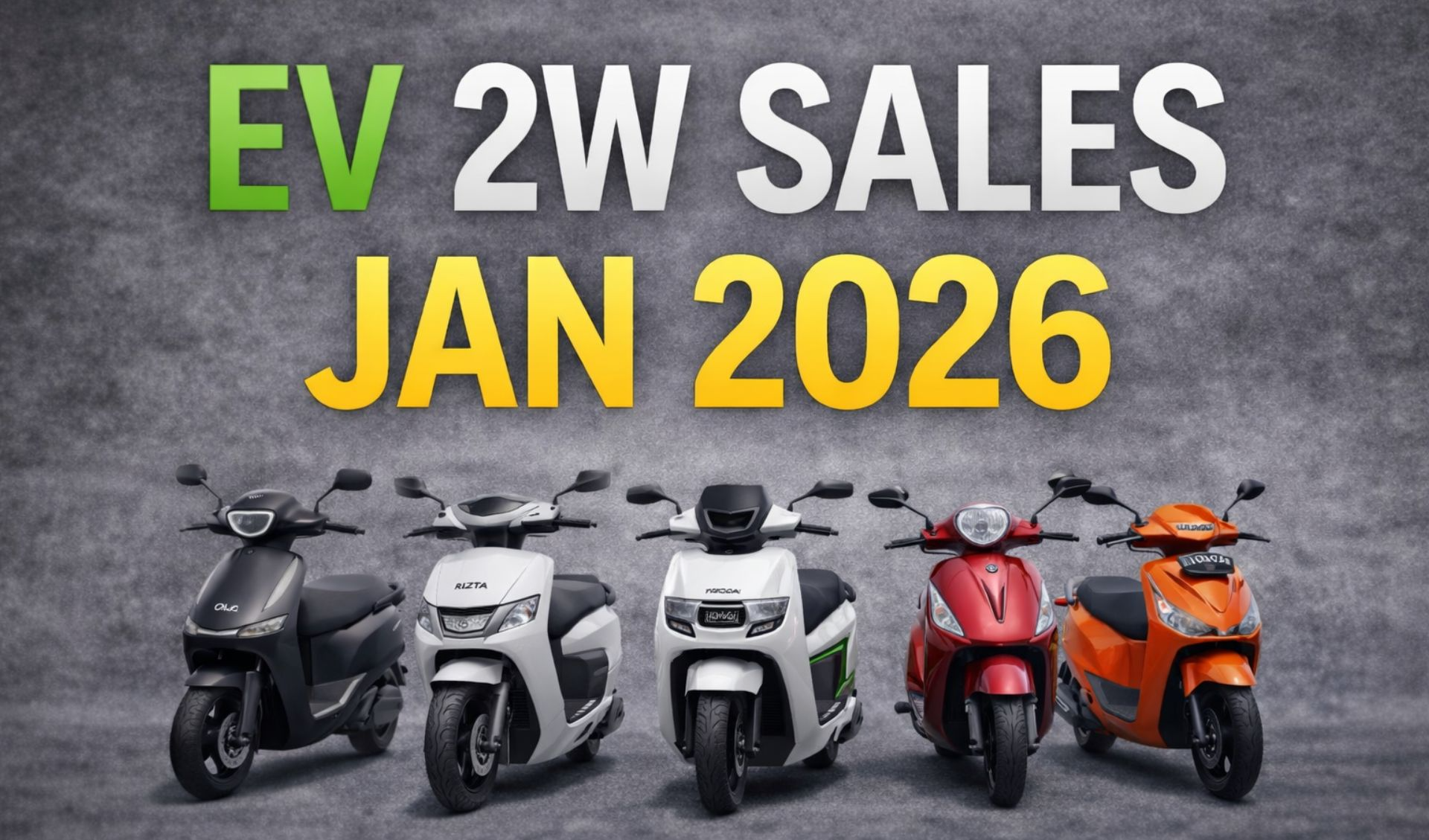 January 2026 EV 2 Wheeler Sales : TVS Lead, Ola Electric in Struggle